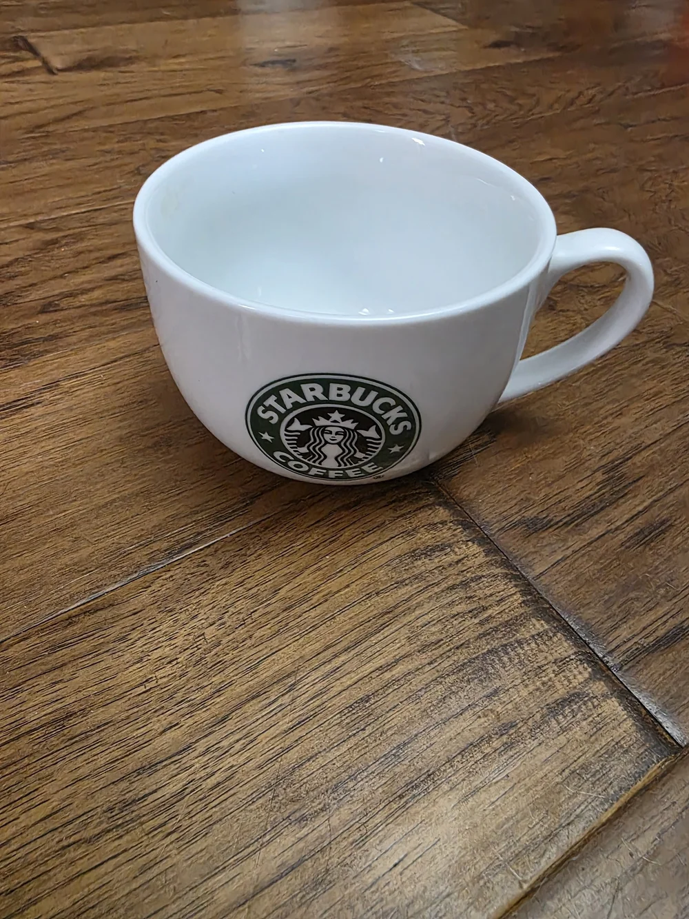Starbucks White Ceramic Coffee Mug with Green Logo 2006
